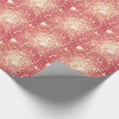 Peach Champagne Stars Geschenkpapier (Ecke)