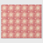Peach Champagne Stars Geschenkpapier (Flach)