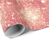 Peach Champagne Stars Geschenkpapier (Rolleneckpunkt)