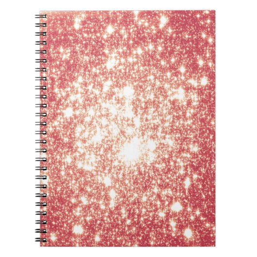 Peach Champagne Stars Notizblock (Vorderseite)