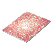 Peach Champagne Stars Notizblock (Rotiert)