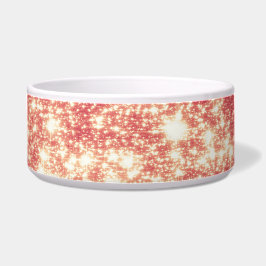 Peach Champagne Stars Pet Bowl Napf