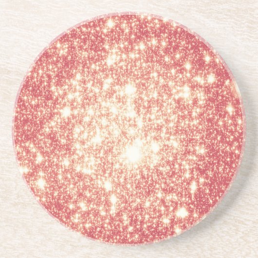 Peach Champagne Stars Untersetzer (Vorne)