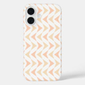 Peach Chevron Geometric Pattern iPhone 16 Case (Rückseite)