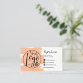 Peach chic brush haar makeup Foto logo Visitenkarte (Stehend Vorderseite)