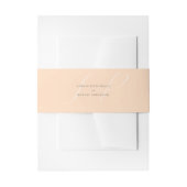 Peach Chic Minimalistisch Typografy Floral Wedding Einladungsbanderole (Vorderseite Beispiel)