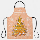 Peach Christmas Tree Cookie Backen Crew Schneefloc Schürze (Vorderseite)