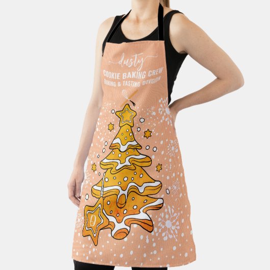 Peach Christmas Tree Cookie Backen Crew Schneefloc Schürze (InSitu)