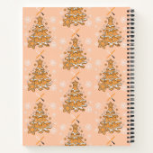 Peach Christmas Tree Cookie Baking Crew Snowflakes Notizblock (Rückseite)