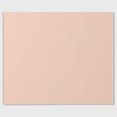 Peach Christmas Tree Muster Wrapping Paper Roll Geschenkpapier (Flach)