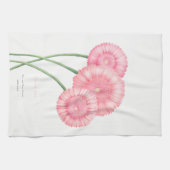 Peach Chrysanthemum Vielen Dank Geschirrtuch (Horizontal)