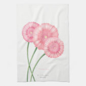 Peach Chrysanthemum Vielen Dank Geschirrtuch (Vertikal)