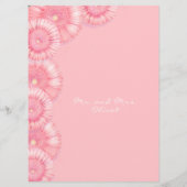 Peach Chrysanthemum Vow Erneuerung 10 Jahre Einlad Menükarte (Rückseite)