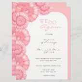 Peach Chrysanthemum Vow Erneuerung 10 Jahre Einlad Menükarte (Vorne/Hinten)