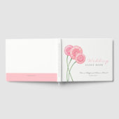 Peach Chrysanthemum Wedding Gästebuch (Voll)