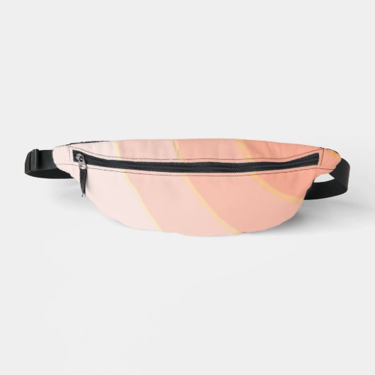 Peach Circle Wirbel ombre Bauchtasche (Vorderseite)