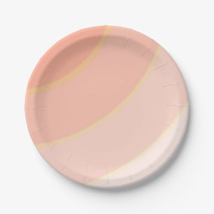Peach Circle Wirbel ombre Pappteller