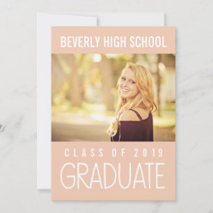 Peach Class of 2019 Abschluss Foto Ankündigung