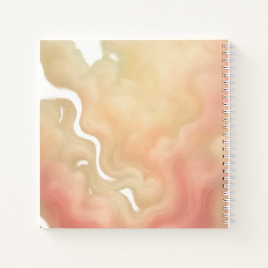 Peach Cloud Flow Dreamy Abstract Notizblock (Rückseite)