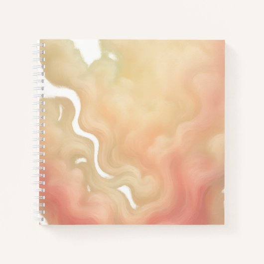 Peach Cloud Flow Dreamy Abstract Notizblock (Vorderseite)