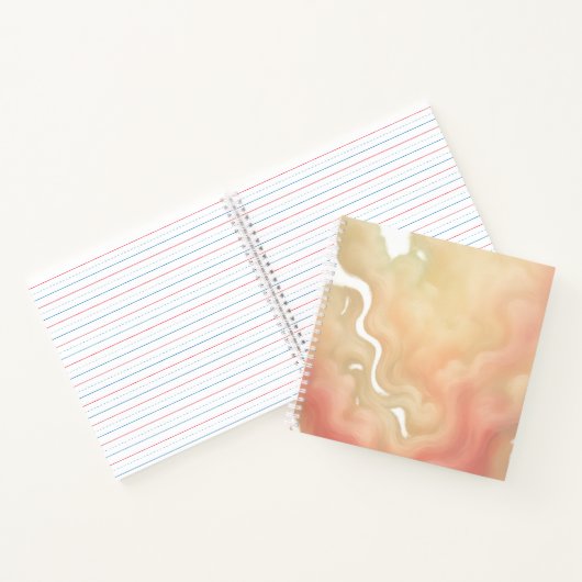 Peach Cloud Flow Dreamy Abstract Notizblock (Innenseite)
