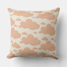 Peach Cloud Sky Pillow Kissen