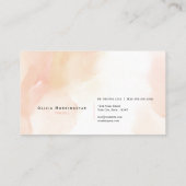 Peach Cloud Watercolor getappt Visitenkarte (Rückseite)