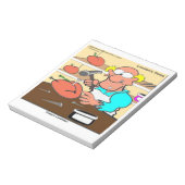Peach Cobbler Funny LTCartoons Notizblock (Rotiert)