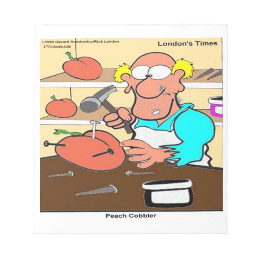 Peach Cobbler Funny LTCartoons Notizblock (Vorderseite)