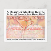 Peach Cobbler Martini Rezept Postkarte (Vorderseite)