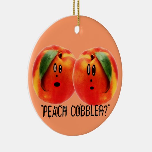 Peach Cobbler Scare Keramikornament (Rechts)