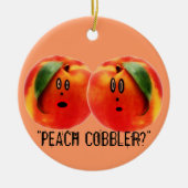 Peach Cobbler Scare Keramikornament (Vorne)