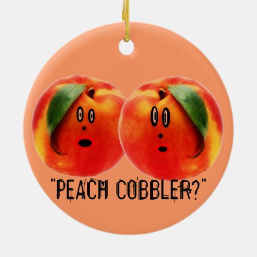 Peach Cobbler Scare Keramikornament (Hinten)