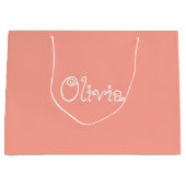 Peach Color Baby Duschgeschenk Beutel Große Geschenktüte (Vorderseite)