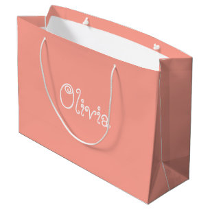 Peach Color Baby Duschgeschenk Beutel Große Geschenktüte