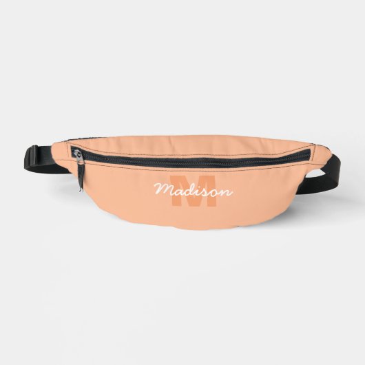 Peach color of 2024 with custom Monogram name Bauchtasche (Vorderseite)