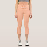 Peach color of 2024 with custom Monogram name Capri Leggings<br><div class="desc">Trendy pfirsichfarben von 2024 mit Monogramm-Namen. Erstellen Sie ein einzigartiges und personalisiertes Geschenk mit einer benutzerdefinierten Touch! Wählen Sie ein Schriftart- und Farbschema aus,  das Ihren Stil Anzug,  ordnen Sie alles visuell ansprechend mit dem Editierwerkzeug.</div>
