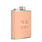 Peach color of 2024 with custom Monogram name Flachmann (Rechts)