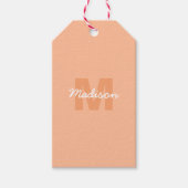 Peach color of 2024 with custom Monogram name Geschenkanhänger (Vorderseite)