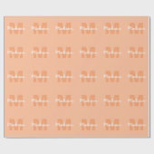 Peach color of 2024 with custom Monogram name Geschenkpapier (Flach)