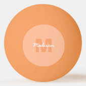 Peach color of 2024 with custom Monogram name Tischtennisball (Rückseite)