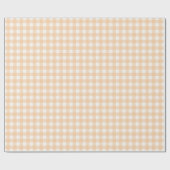 Peach Colored Classic Gingham Prüfmuster Geschenkpapier (Flach)