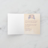 Peach Colored Floral Wedding Dankeskarte (Innenseite)