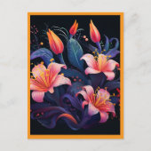 PEACH  COLORED FLOWERS #2 POSTKARTE (Vorderseite)