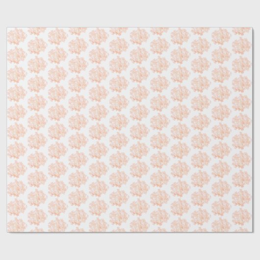Peach Colored Hydrangea On White Geschenkpapier (Flach)