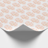 Peach Colored Hydrangea On White Geschenkpapier (Ecke)