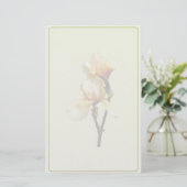 Peach Colored Irises Briefpapier (Stehend Vorderseite)