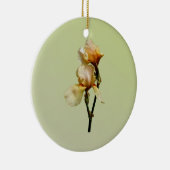 Peach Colored Irises Keramik Ornament (Rechts)