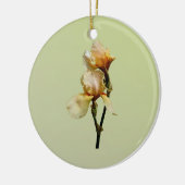 Peach Colored Irises Keramik Ornament (Links)