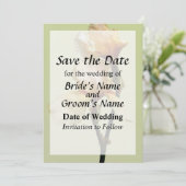 Peach Colored Irises Save the Date (Stehend Vorderseite)